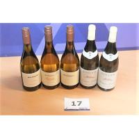 5 div flessen à 75cl witte wijn: 3x DOMAINE BOSQUET Chardonnay 2013/2018/2015, 2 DOMAINE DAULNY, Sancerre, 2020
